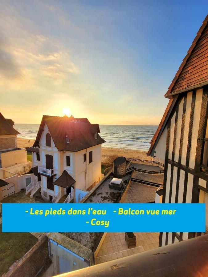 M2M Studio avec balcon - vue magnifique face campagne et côté mer - les pieds dans l eau! Blonville-sur-Mer Extérieur photo
