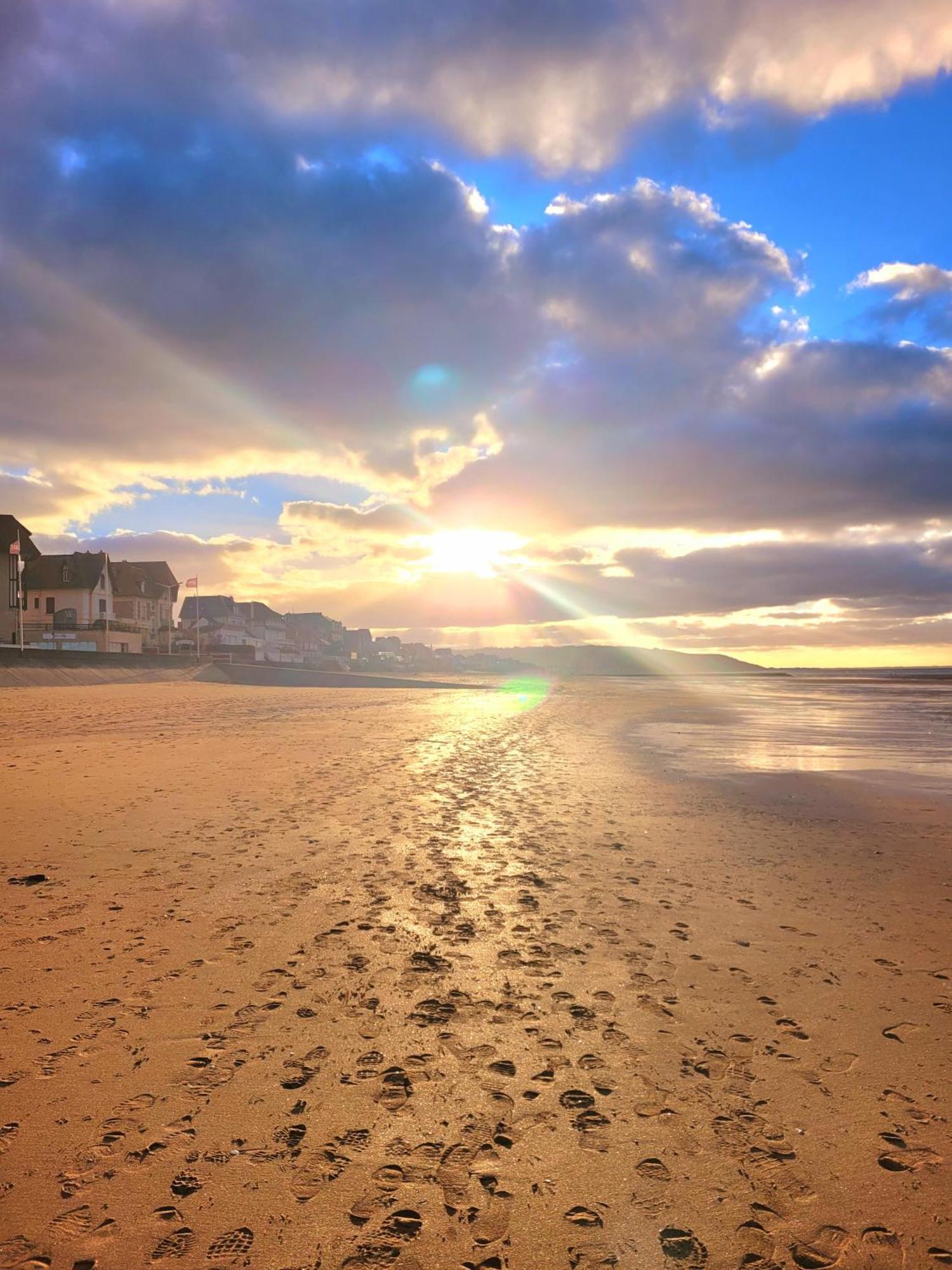M2M Studio avec balcon - vue magnifique face campagne et côté mer - les pieds dans l eau! Blonville-sur-Mer Extérieur photo